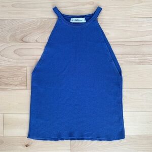 Zara Rib Knit Halter Neck Tank Top